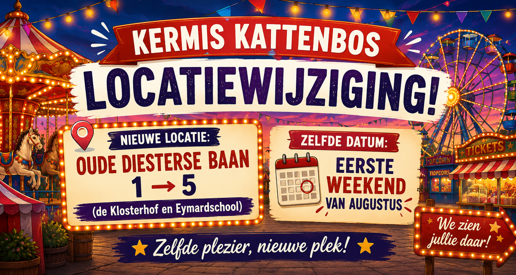 aankondiging verhuis kermis